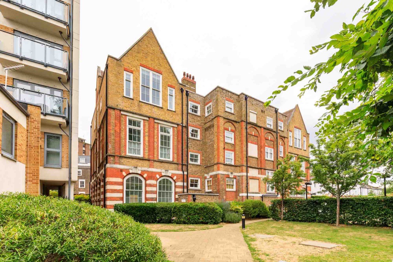 a converted period building split into London flats near Camden, London