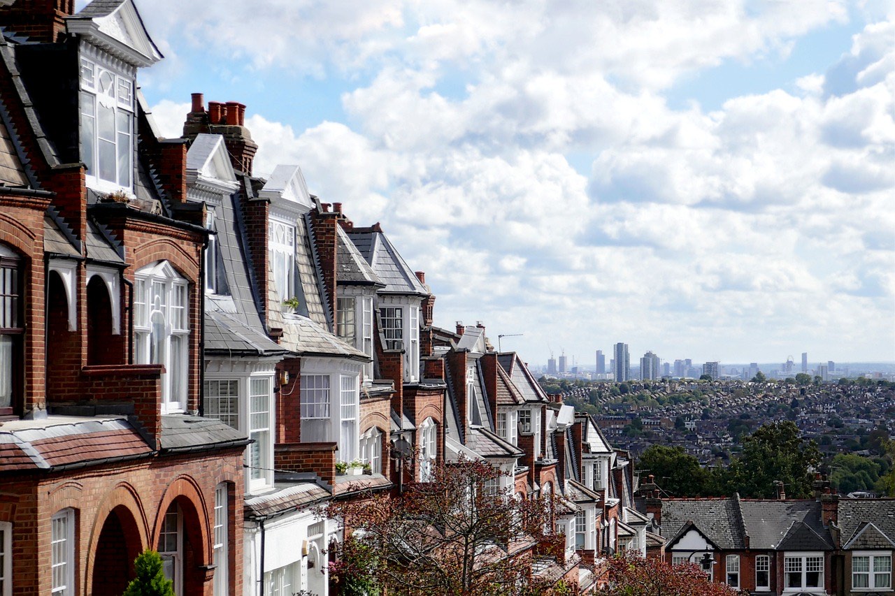 London terraced houses near Tower Hamlets, London